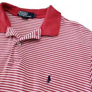 Polo Ralph Lauren Classic Striped Shirt Men's Size L Retro Preppy Blue Pony